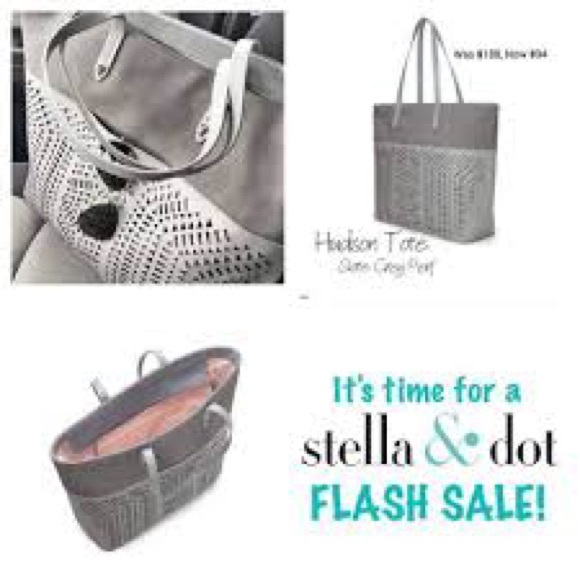 Hudson Tote Large- Grey Perf - Picture 5 of 5